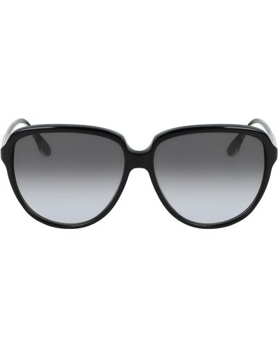 Victoria Beckham 60mm Gradient Round Sunglasses - Black