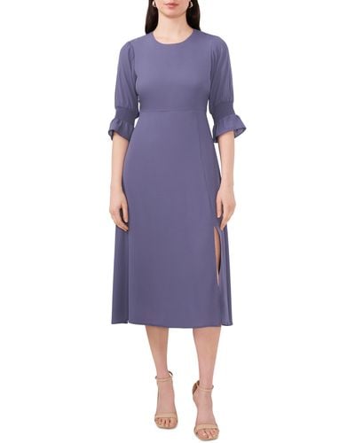 Halogen® Ruffle Cuff Midi Dress - Purple