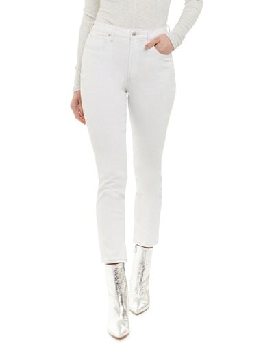 Articles of Society Jones Ankle Crop Skinny Jeans - White