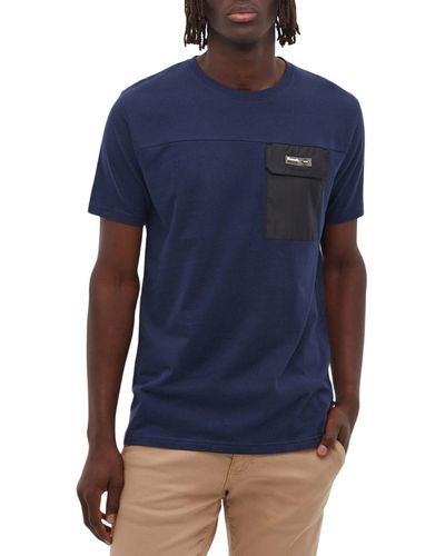 Bench Rakim Cotton Contrast Pocket T-shirt - Blue