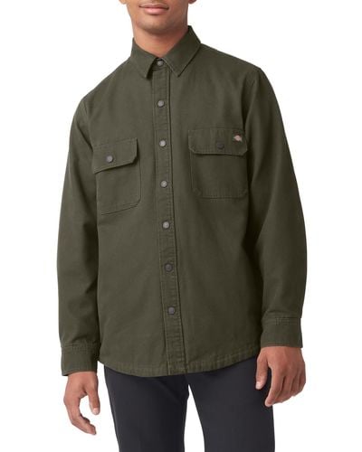 Dickies Duck Flannel Lined Button-up Shirt - Green