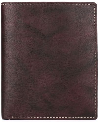 Buxton Credit Card Leather Folio Wallet - Brown