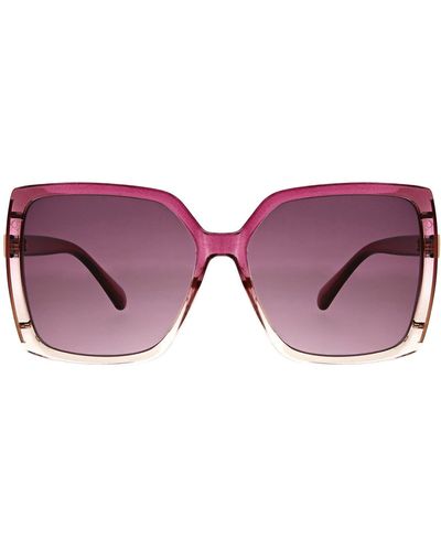 BCBGMAXAZRIA 60mm Glam Square Sunglasses - Purple