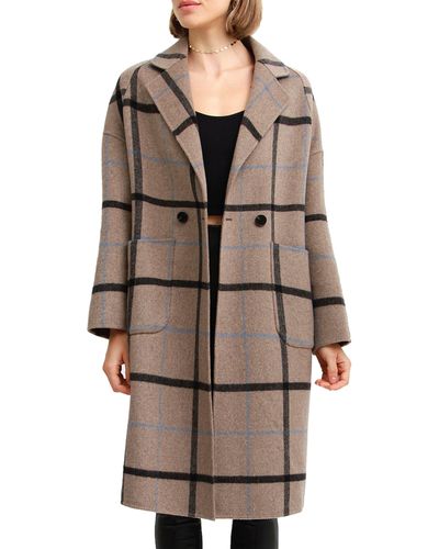 Belle & Bloom Publisher Double Breasted Wool Blend Coat - Natural