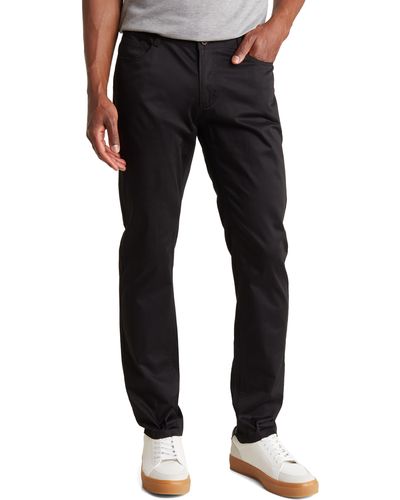 T.R. Premium Slim Fit Cotton Stretch Chino Pants - Black