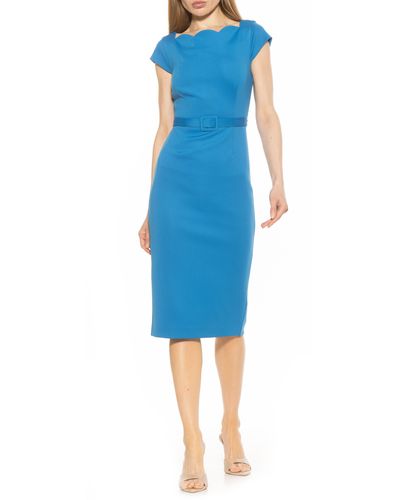 Alexia Admor Lavinia Midi Sheath Dress - Blue