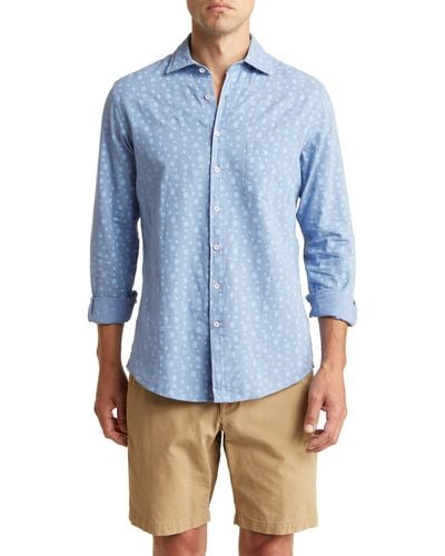 Rodd & Gunn Invercargill Linen Button-up Shirt - Blue