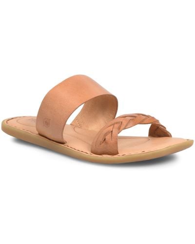 Børn Cherita Braided Leather Slide Sandal - Brown