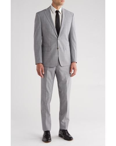 CALVIN KLEIN 205W39NYC Sharkskin Wool Blend Suit - Gray