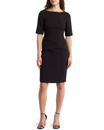 Harper Rose Knit Sheath Dress - Black