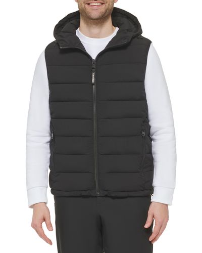 Calvin Klein Hooded Puffer Vest - Black
