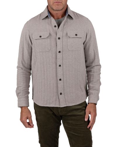 Tailor Vintage Blanket Long Sleeve Button-up Shirt - Gray