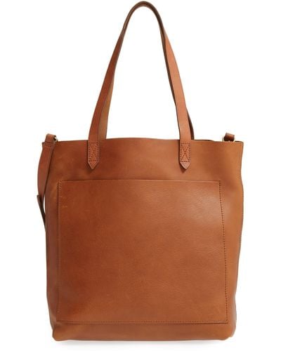 Madewell Medium Leather Transport Tote - Brown