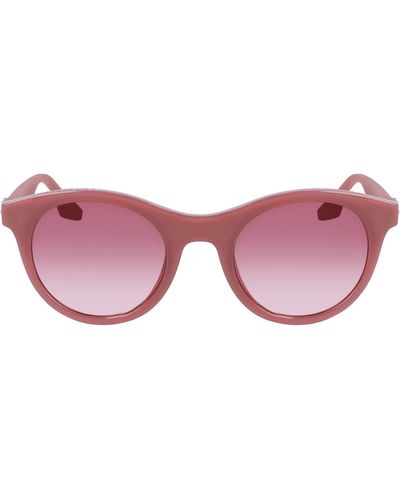 Converse Restore 49mm Gradient Round Sunglasses - Pink