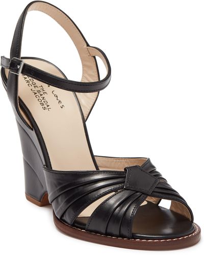 Marc Jacobs Women's Sofia Loves The Wedge Open - Toe Sandals - Black