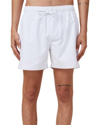 Cotton On Stretch Swim Shorts - White