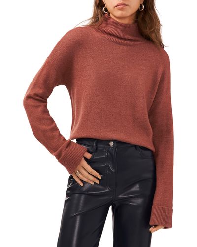 1.STATE Turtleneck Sweater - Red