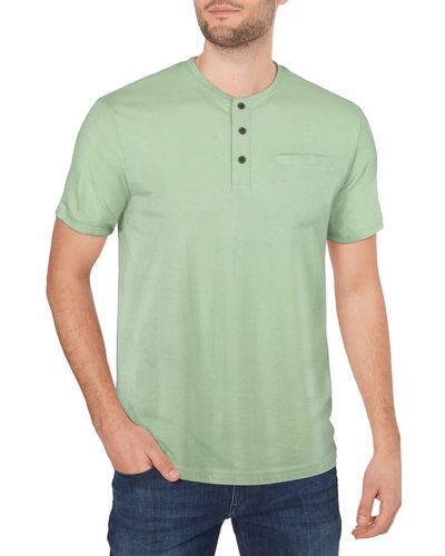 Xray Jeans Pocket Henley Shirt - Green