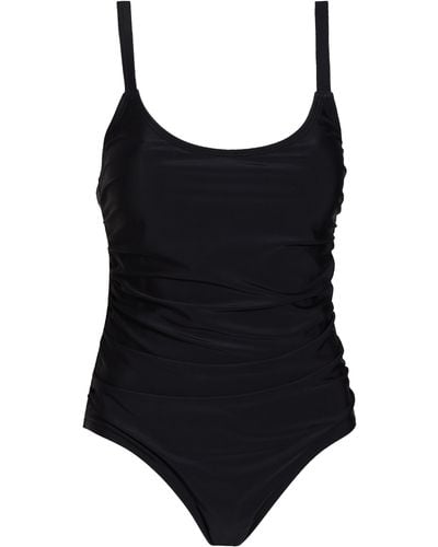 Nicole Miller Ruched One-piece Swimsuit - Black