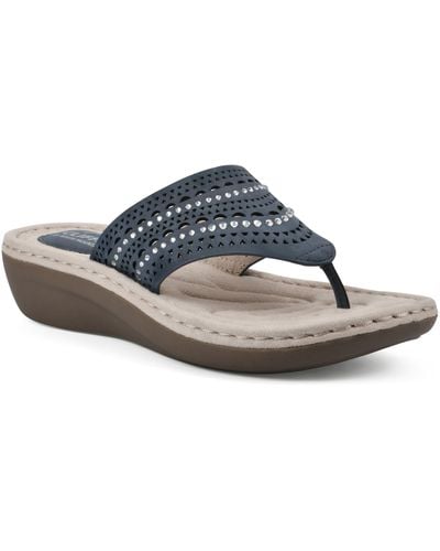White Mountain Candyce Wedge Sandal - Gray