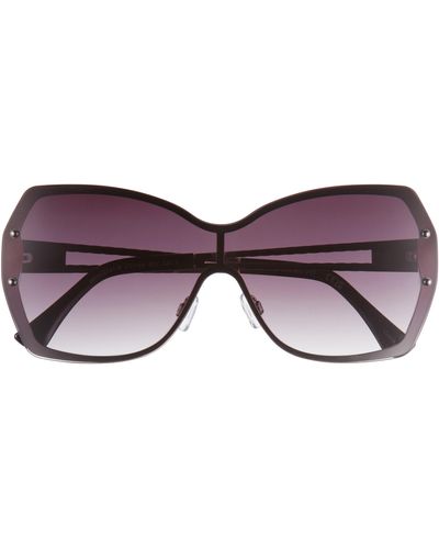 Vince Camuto Backframe 145mm Gradient Shield Sunglasses - Purple