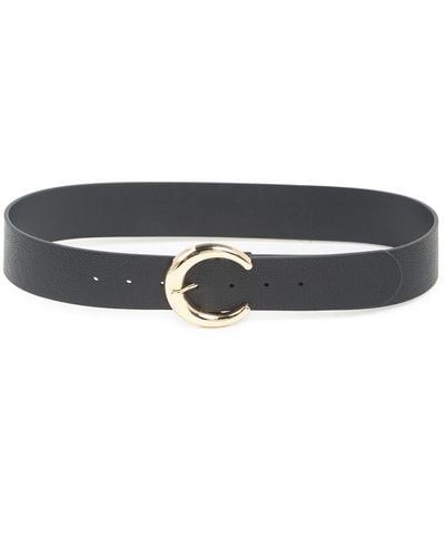 Jessica Simpson Pebble Faux Leather Belt In Black At Nordstrom Rack