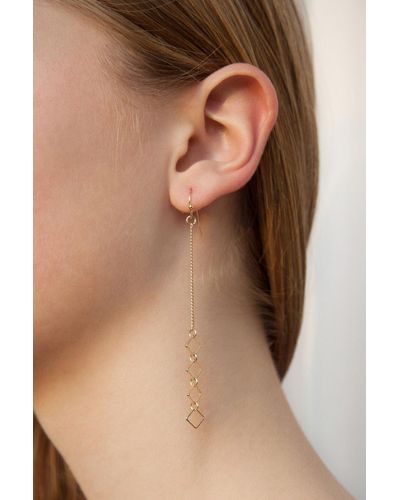 Ettika Geo Chain Dangle Earrings - Natural