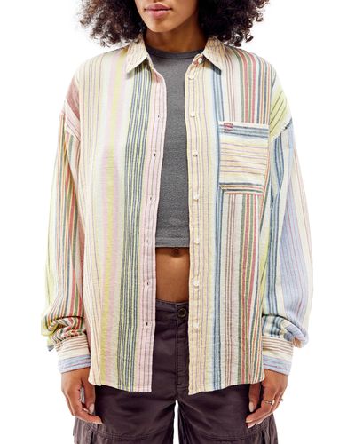 BDG Hollie Stripe Woven Shirt - Multicolor