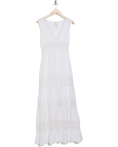 Raga Aria Cotton Maxi Dress - White