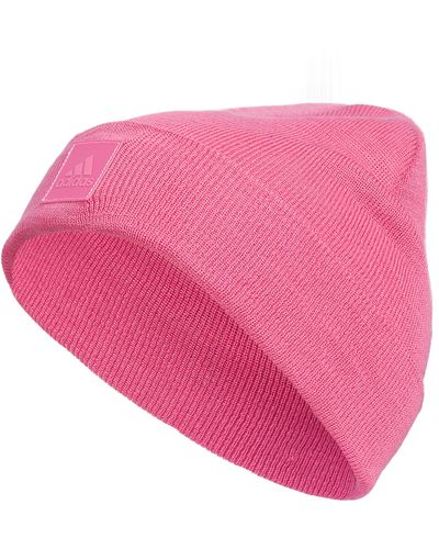 adidas Rib Fold Knit Beanie - Pink