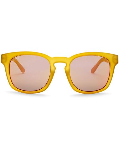 Gucci Men's Retro Keyhole Sunglasses - Yellow
