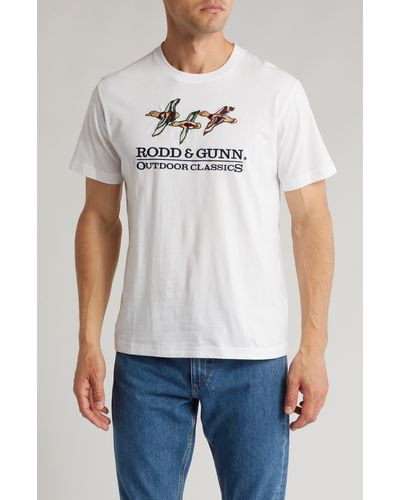 Rodd & Gunn Embroidered Mallard Logo T-shirt - White