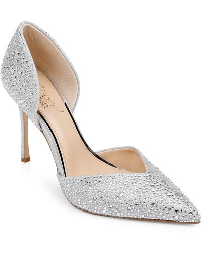 Badgley Mischka Grace D'orsay Pointed Toe Pump - White