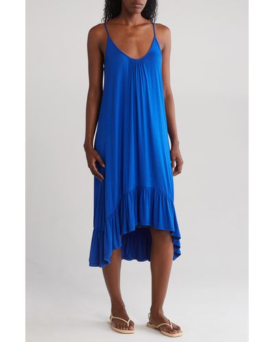 GOOD LUCK GEM Knit Midi Dress - Blue