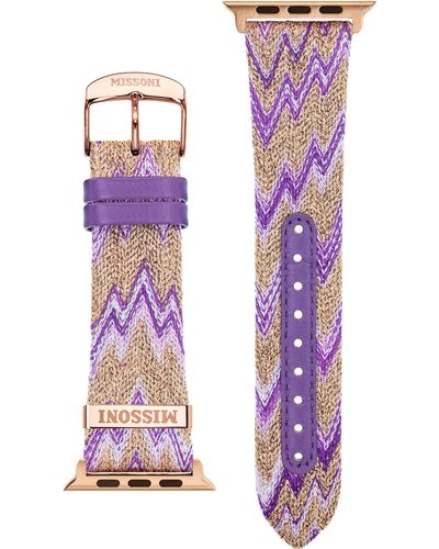 Missoni Zigzag 22mm Textile Apple Watch® Watchband - Purple