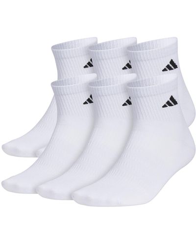 adidas 6-pack Superlite Quarter Socks - White