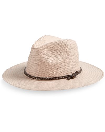Melrose and Market Novelty Trim Panama Hat - Natural