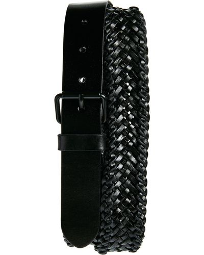 AllSaints Woven Leather Belt - Black