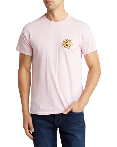 Retrofit Sunny Mushroom Cotton Graphic T-shirt - White