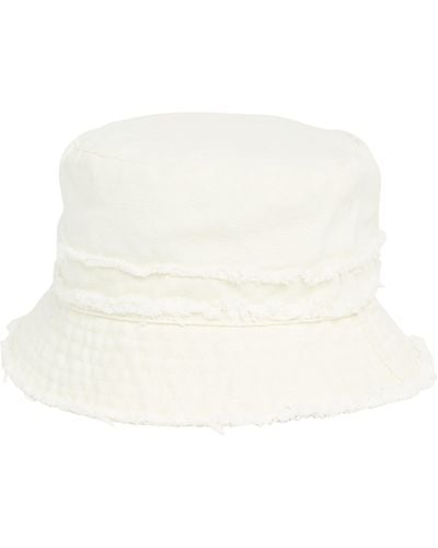Steve Madden Cotton Canvas Bucket Hat - White