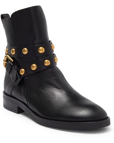 See By Chloé Studded Velvet Calf Boot - Black
