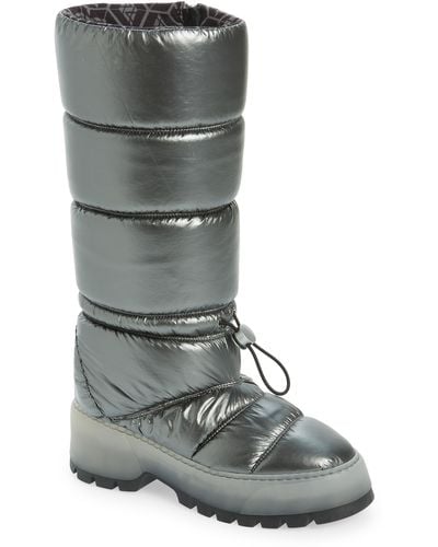 Aquatalia Arlo Metallic Tall Boot - Gray
