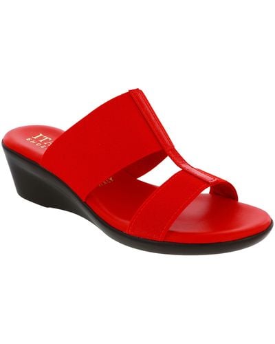 Italian Shoemakers Sadey Wedge Sandal - Red
