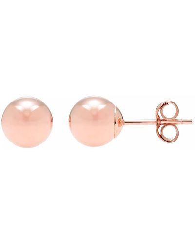 A.m. A & M 14k Rose Gold Ball Stud Earrings - Pink
