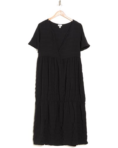 Nordstrom Texture Flowy Maxi Dress - Black