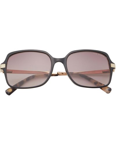 Ted Baker 55mm Square Full Rim Sunglasses - Black