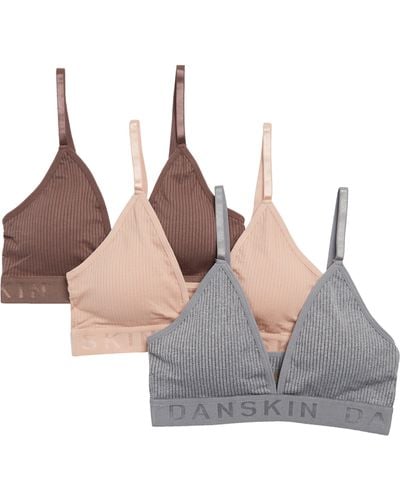 Danskin Pack Of Three Seamless Triangle Bralette - Pink