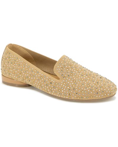 Kenneth Cole Unity Crystal Knit Loafer - Natural