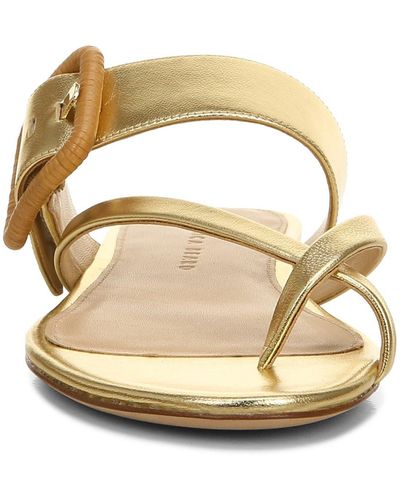 Veronica Beard Salva Toe Loop Sandal In Light Gold At Nordstrom Rack - Metallic