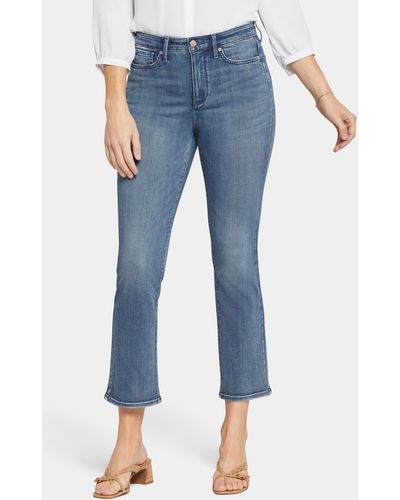 NYDJ Crop High Waist Slim Bootcut Jeans - Blue